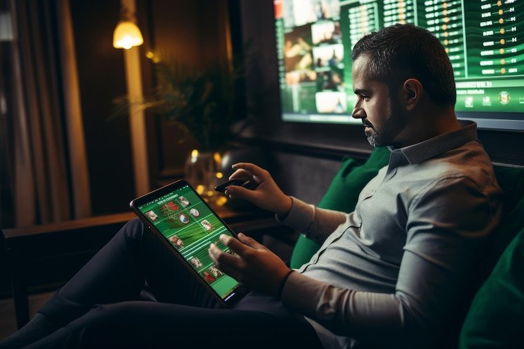 Pengguna membaca ketentuan bonus mingguan